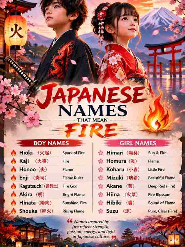 Japanese Names That Mean Fire