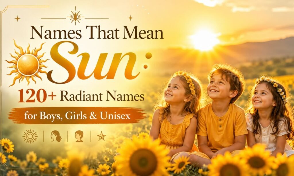 Names That Mean Sun 120+ Radiant Names for Boys, Girls & Unisex