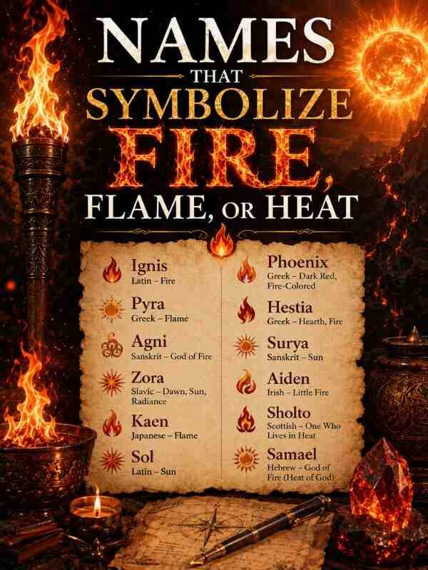 Names That Symbolize Fire, Flame