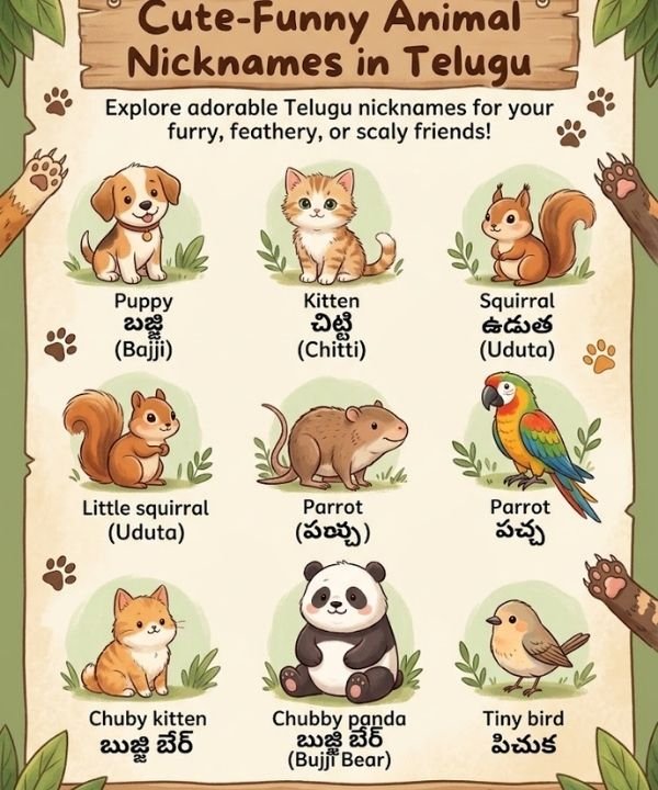 cute-funny-animal-nicknames-in-telugu