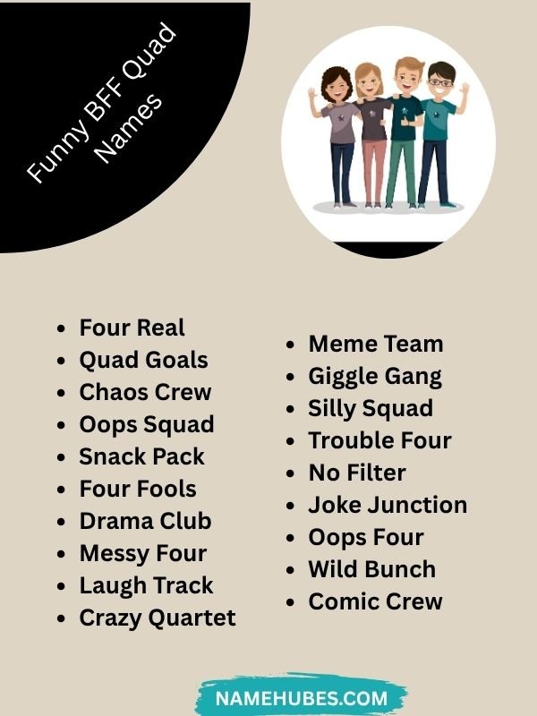 Funny BFF Quad Names