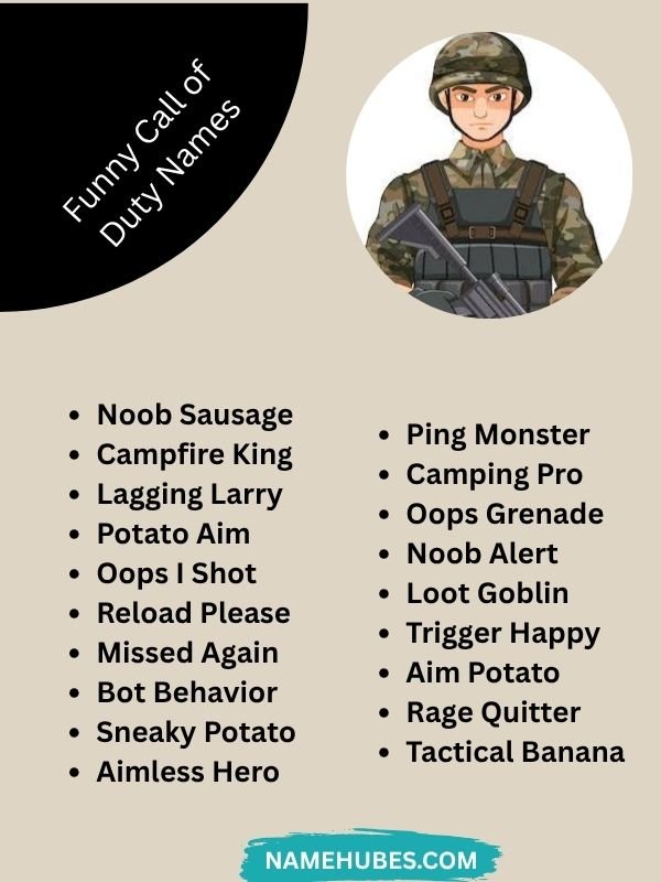 Funny Call of Duty Names