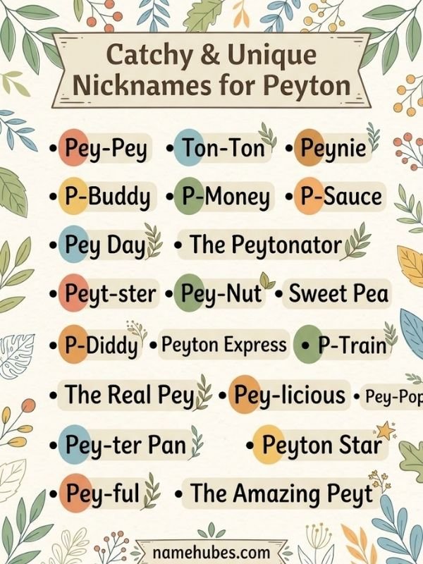 catchy-unique-nicknames-for-peyton