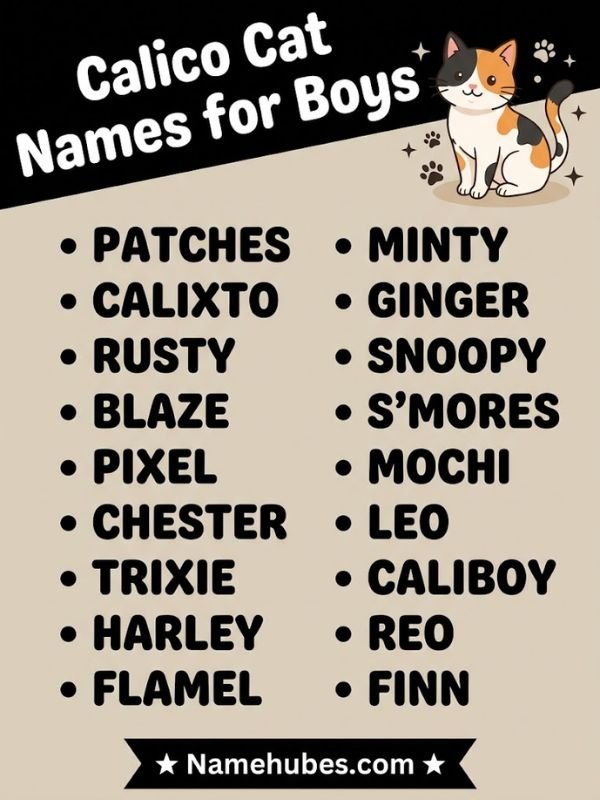Calico Cat Names for Boys