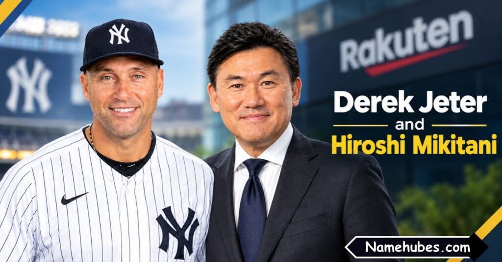 Derek Jeter and Hiroshi Mikitani