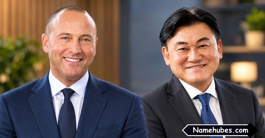 Derek Jeter and Hiroshi Mikitani Background