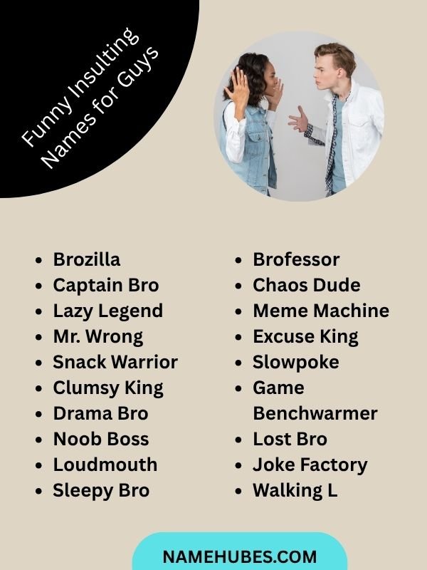Funny Insulting Names for Guys
