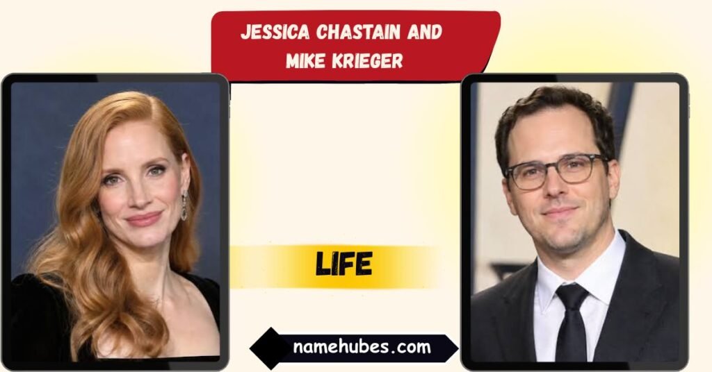 Jessica Chastain and Mike Krieger
