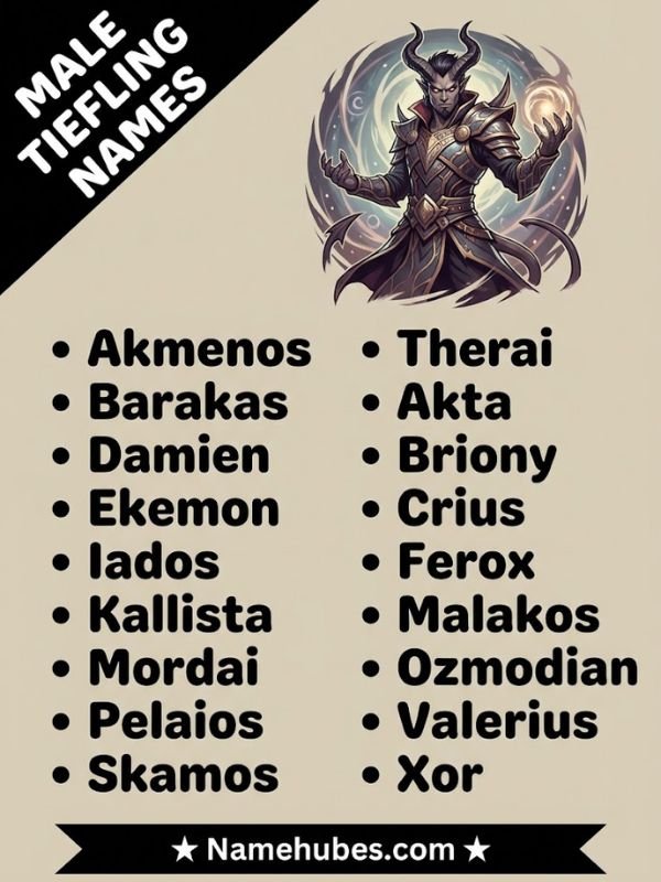 Male Tiefling Names