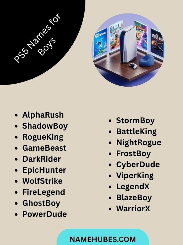 PS5 Names for Boys