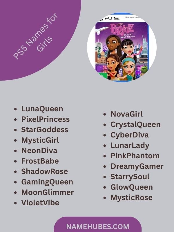 PS5 Names for Girls