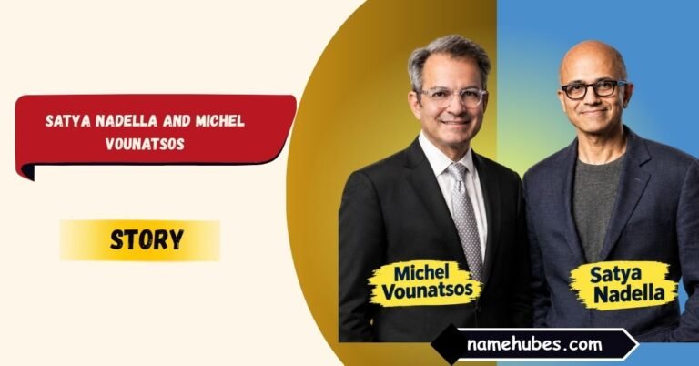 Satya Nadella and Michel Vounatsos